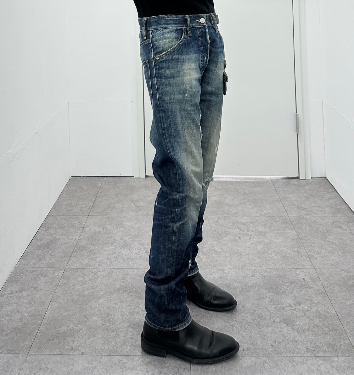 Dsquared2 Distressed Belt Detail Slim De 상품이미지2