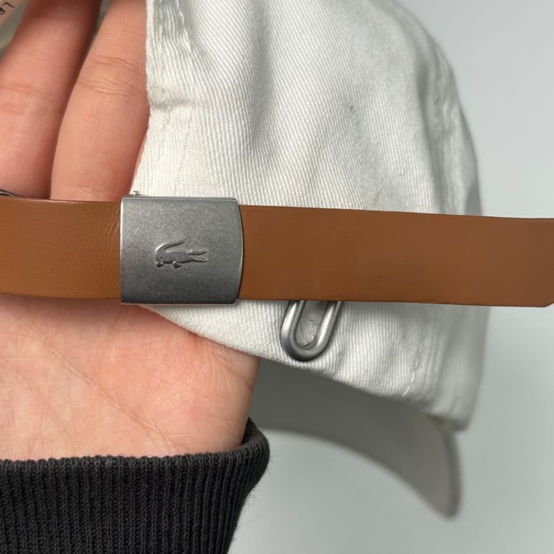 LACOSTE 빅 로고 볼캡 화이트 상품이미지6