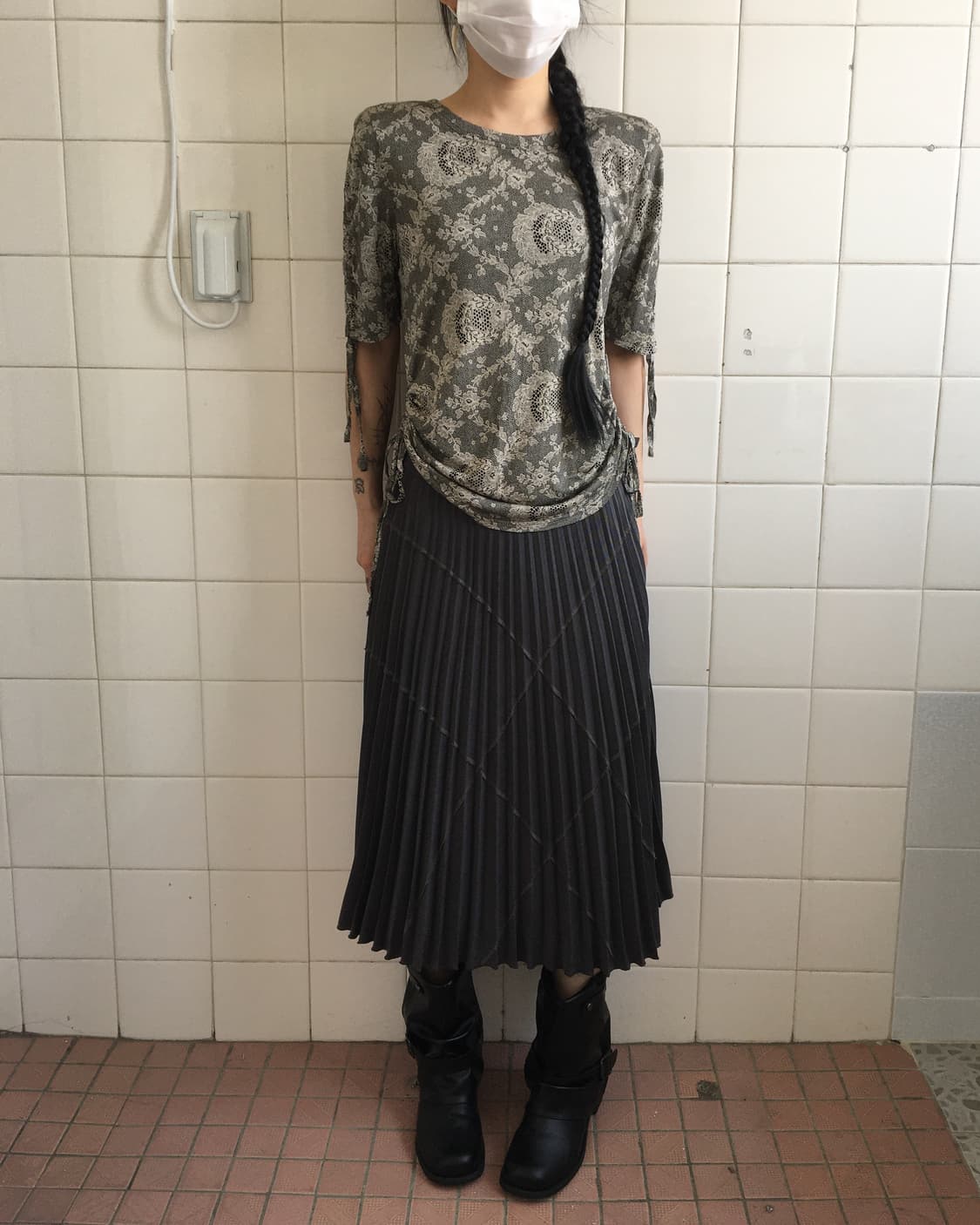 Line detail pleats skirt 상품이미지4