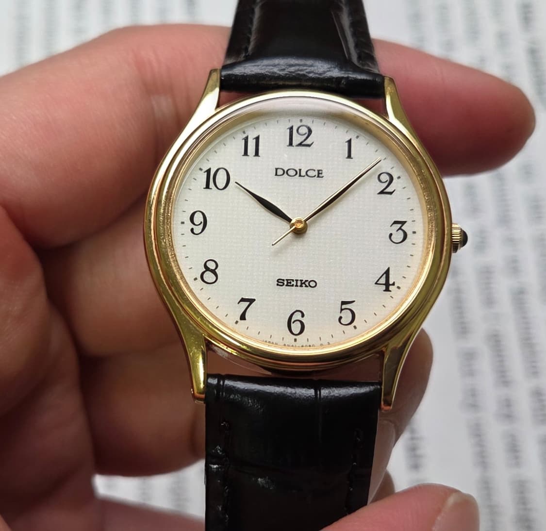 빈티지 세이코 돌체 화이트 아라빅 입체다이얼 논데이트 슬림쿼츠
 상품이미지3