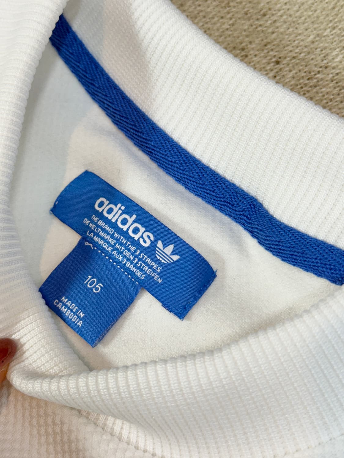 아디다스 화이트 블루 와플 맨투맨 상품이미지8