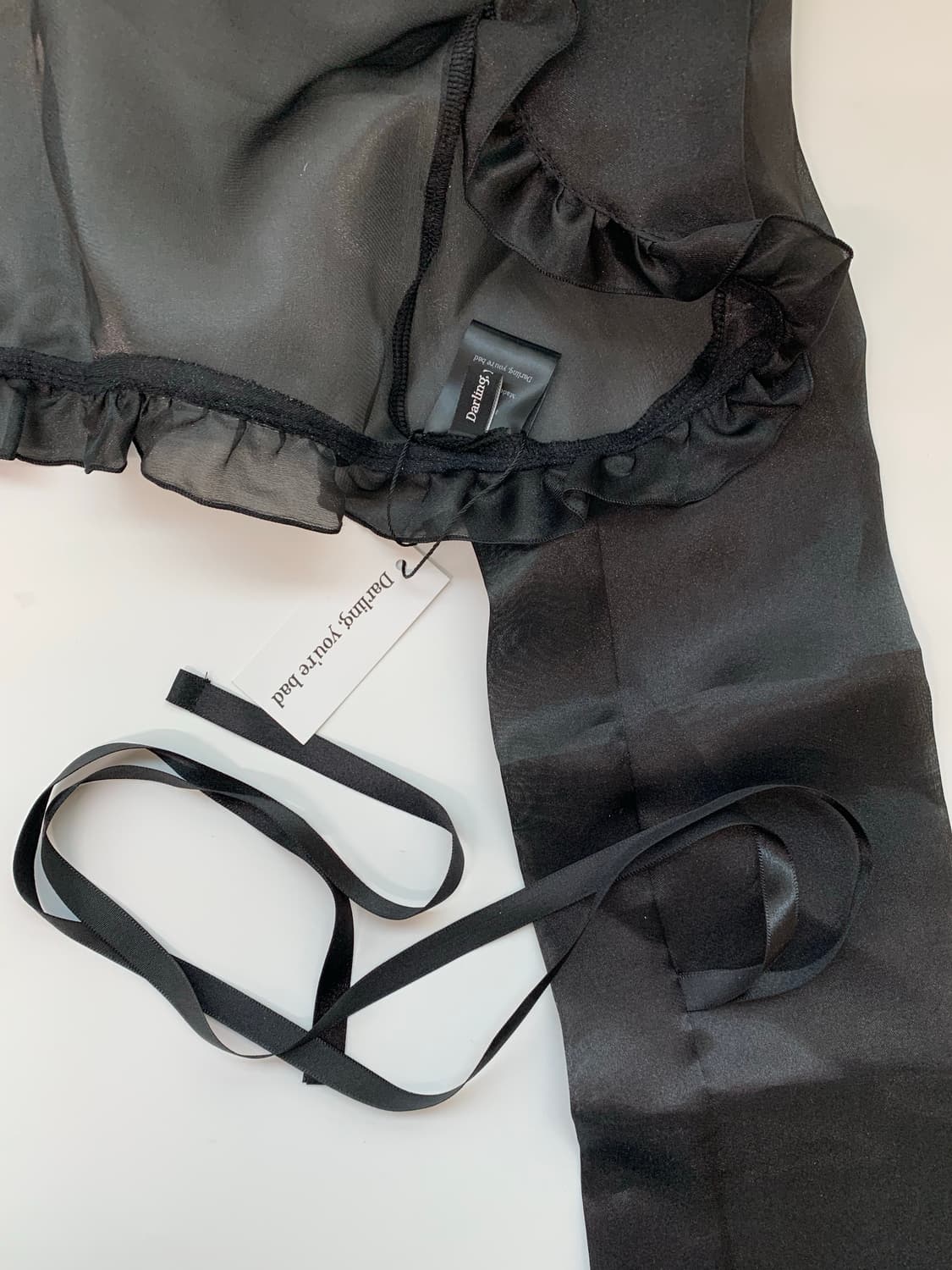 DARLINGYOUAREBAD MESH BOLERO BLACK 상품이미지9