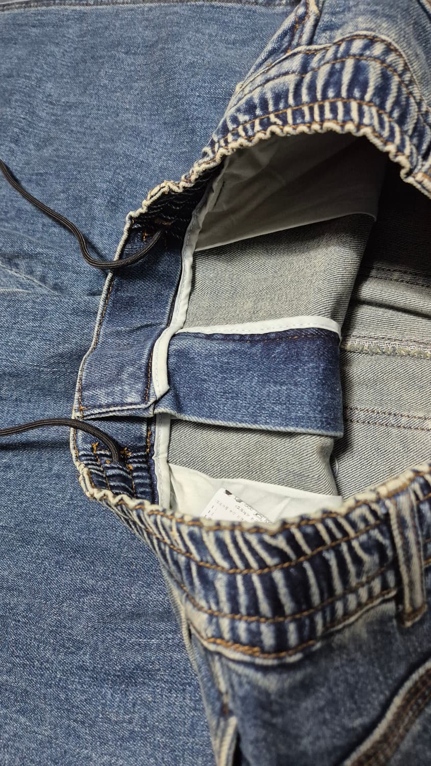 리버클래시 허리밴딩 플리츠 데님 팬츠 상품이미지4