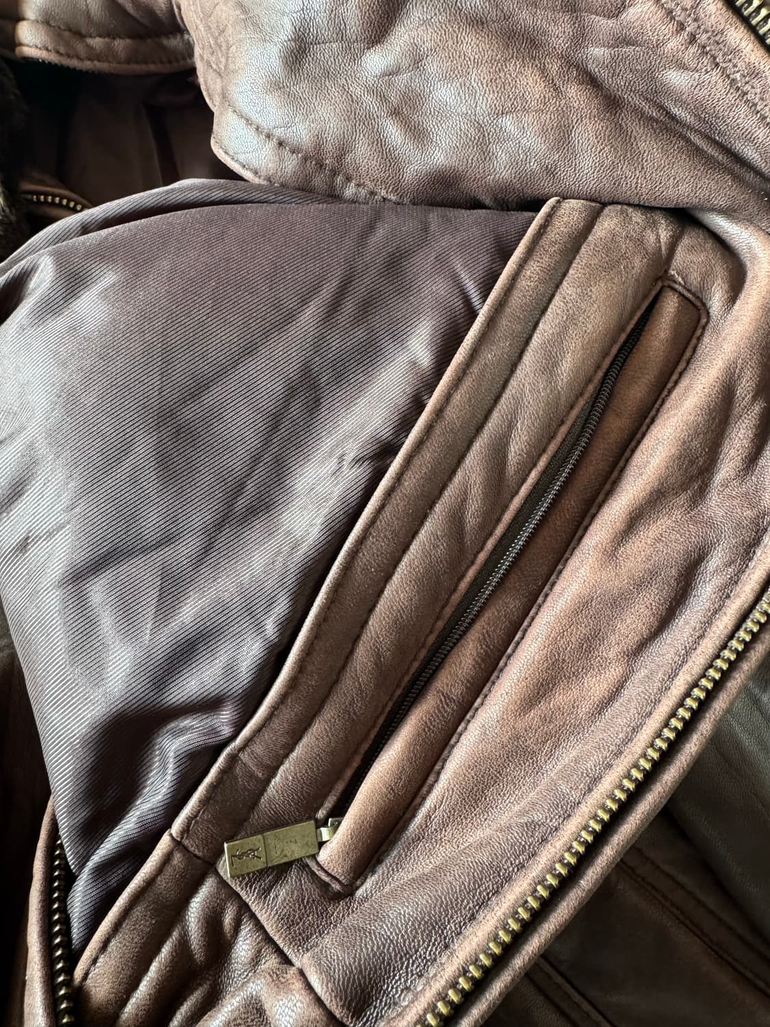 입생로랑 양가죽 자켓 상품이미지4