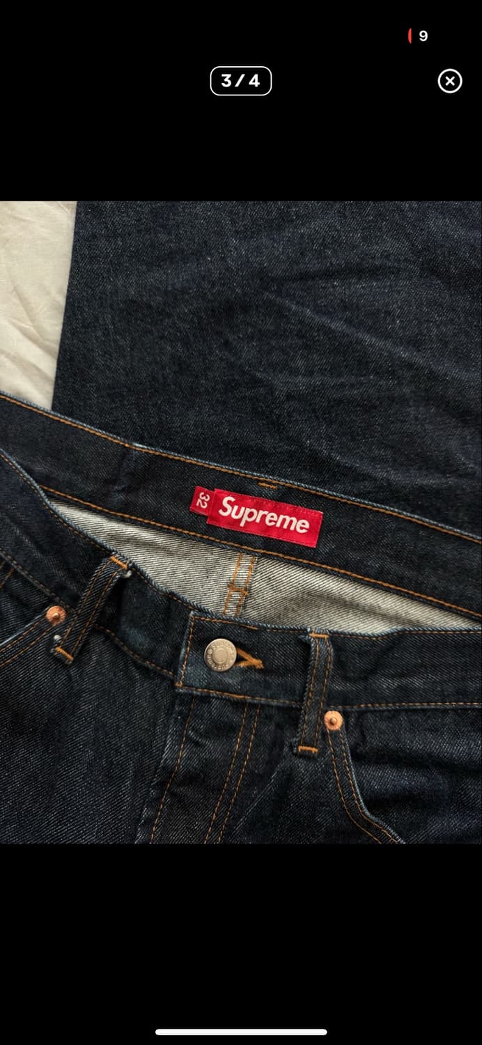 슈프림 셀비지 데님 배기진 32 상품이미지3
