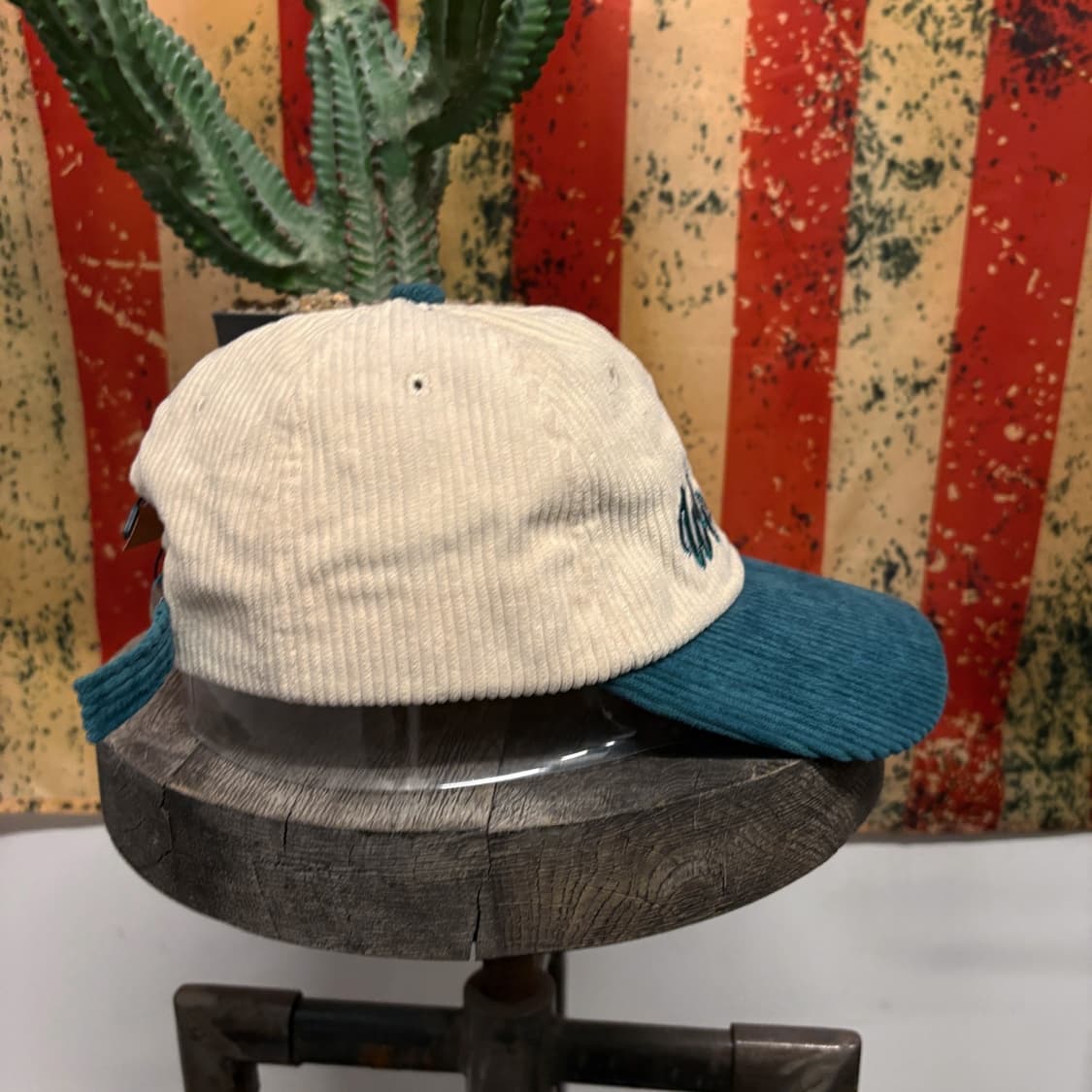 빈티지 원더 레터링 배색 코듀로이 볼캡 N265 상품이미지3