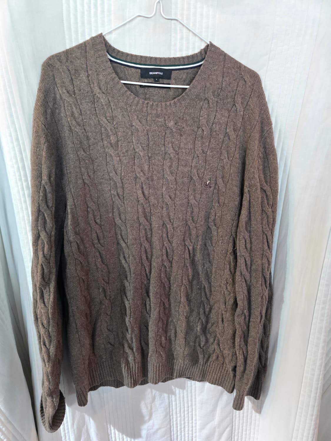 빈폴 브라운 꽈배기 니트 상품이미지2