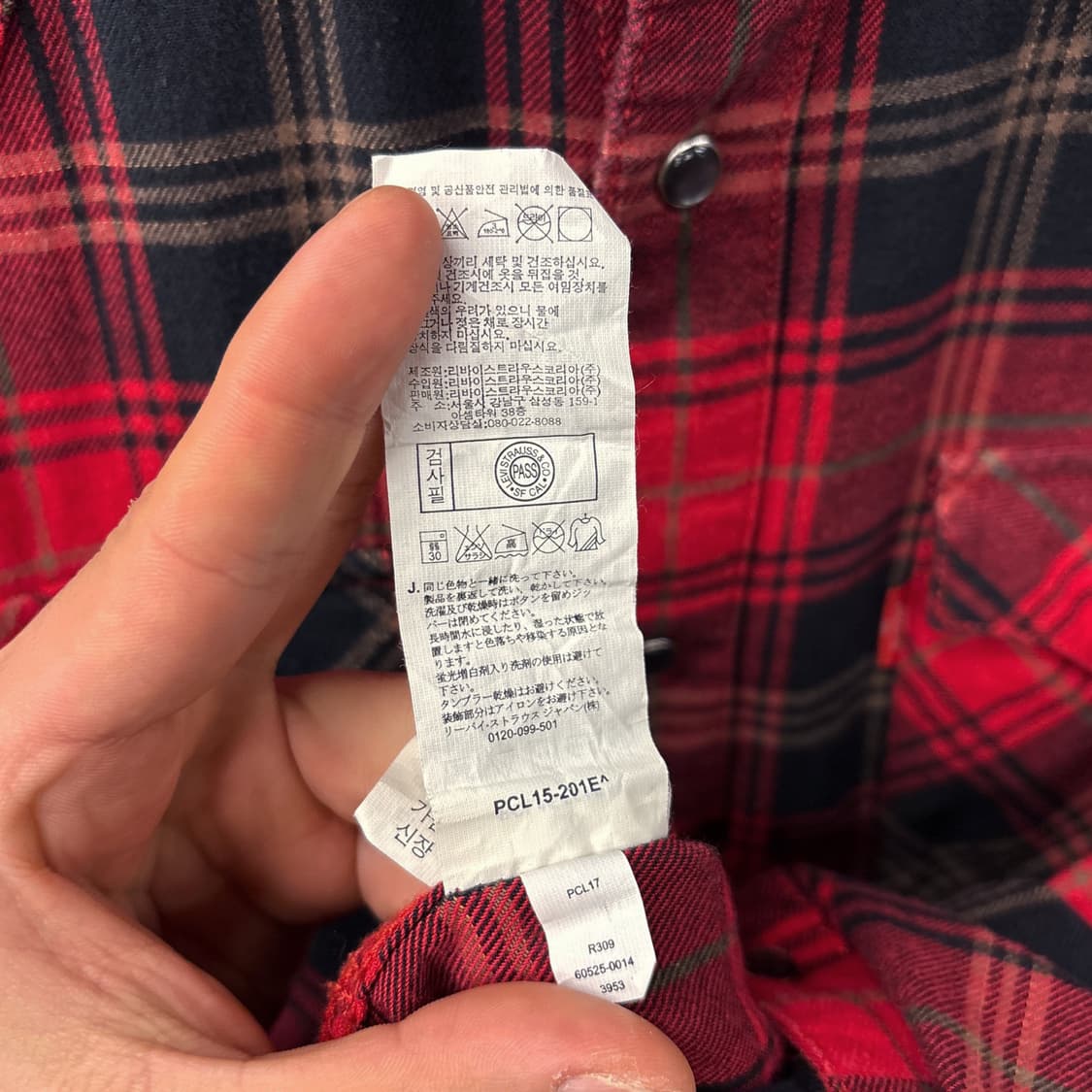 리바이스 오리지널 레드탭 빅요크 웨스턴 타탄 체크셔츠 펄스냅 N872 상품이미지8