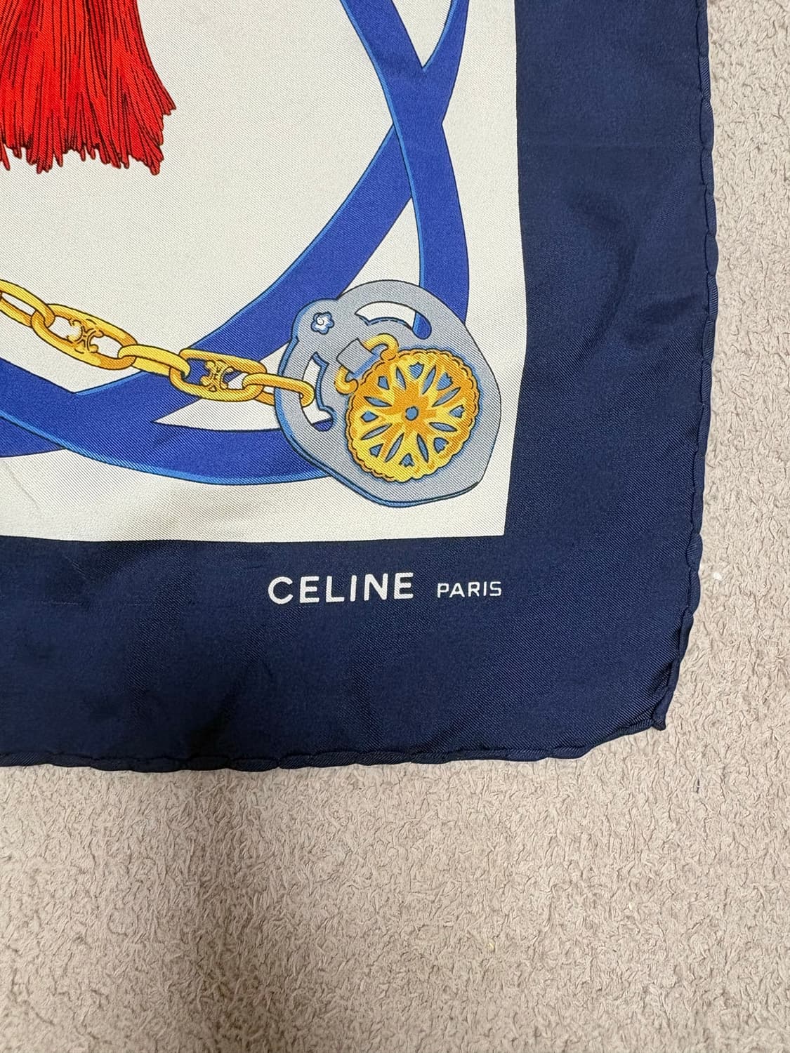 [정품/빈티지] 셀린느(CELINE) 벨트 타슬 실크 대형 스카프 상품이미지2