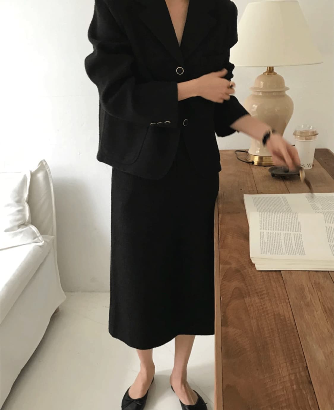 파운더스 트위드 자켓(블랙) 상품이미지6