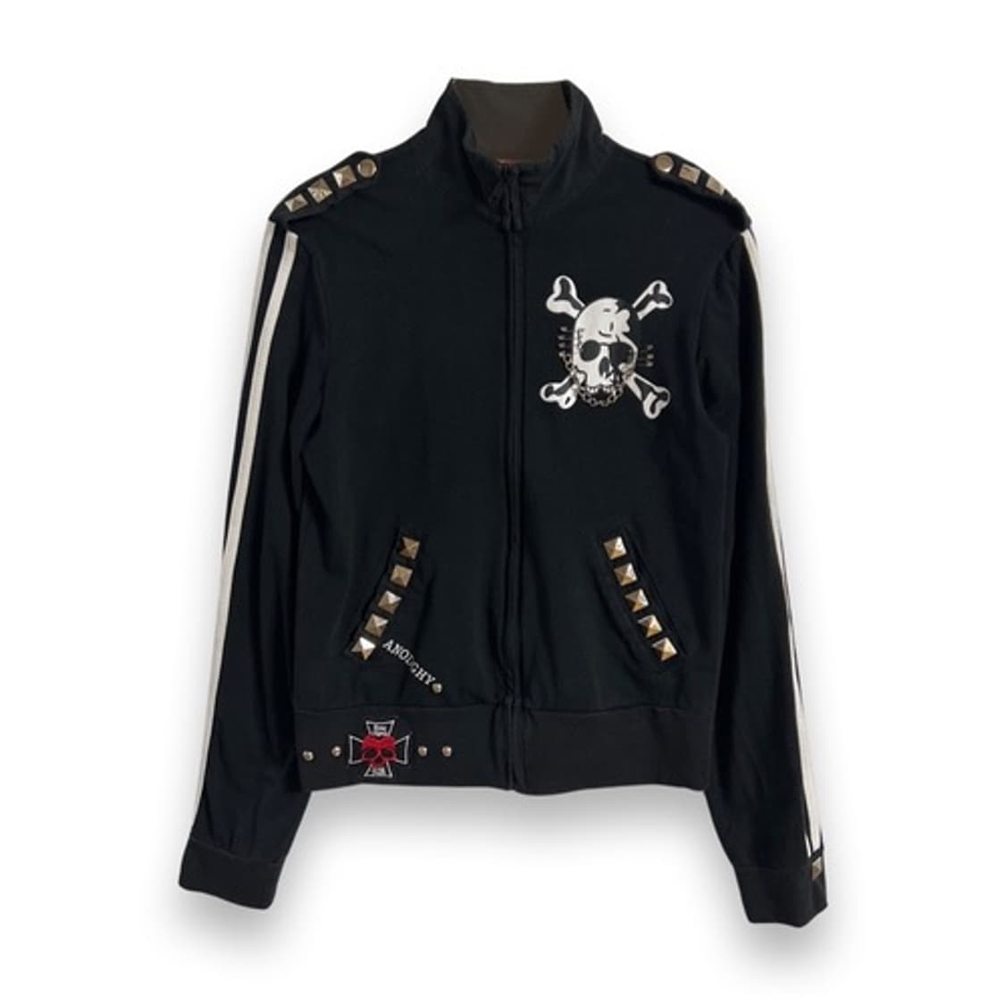 Magic punk skull chain jersey 펑크 옷핀 해골져지 상품이미지2