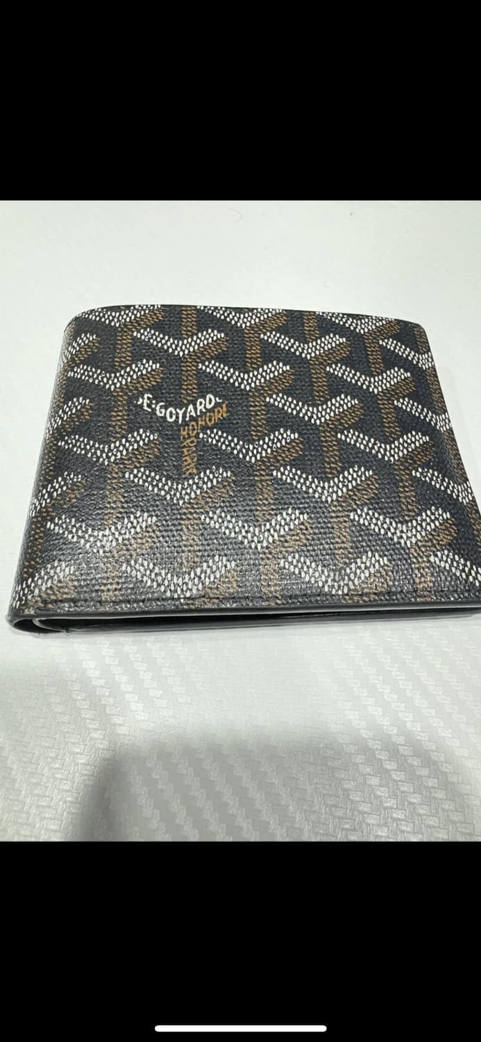 고야드 반지갑 블랙 Tan 색상 상품이미지1