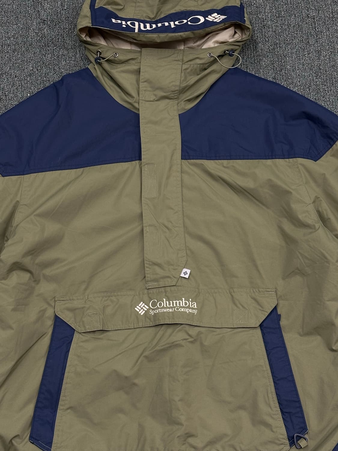 XL)콜롬비아 고프코어 배색 하프집업 패딩 바람막이 상품이미지6