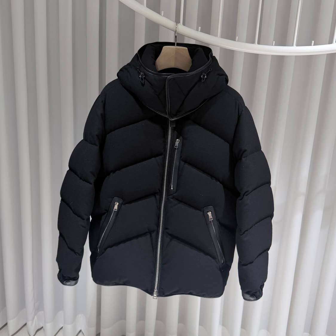 (A+/48) / 톰포드 캐시미어 울 블렌드 패딩 자켓 블랙 상품이미지2