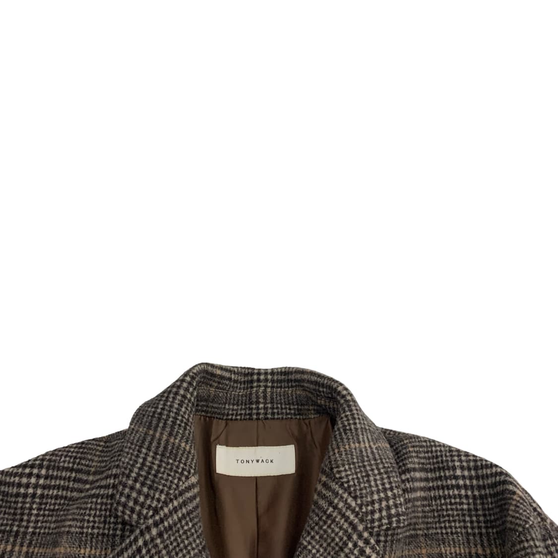 토니웩 브라운체크 울 코트 상품이미지3