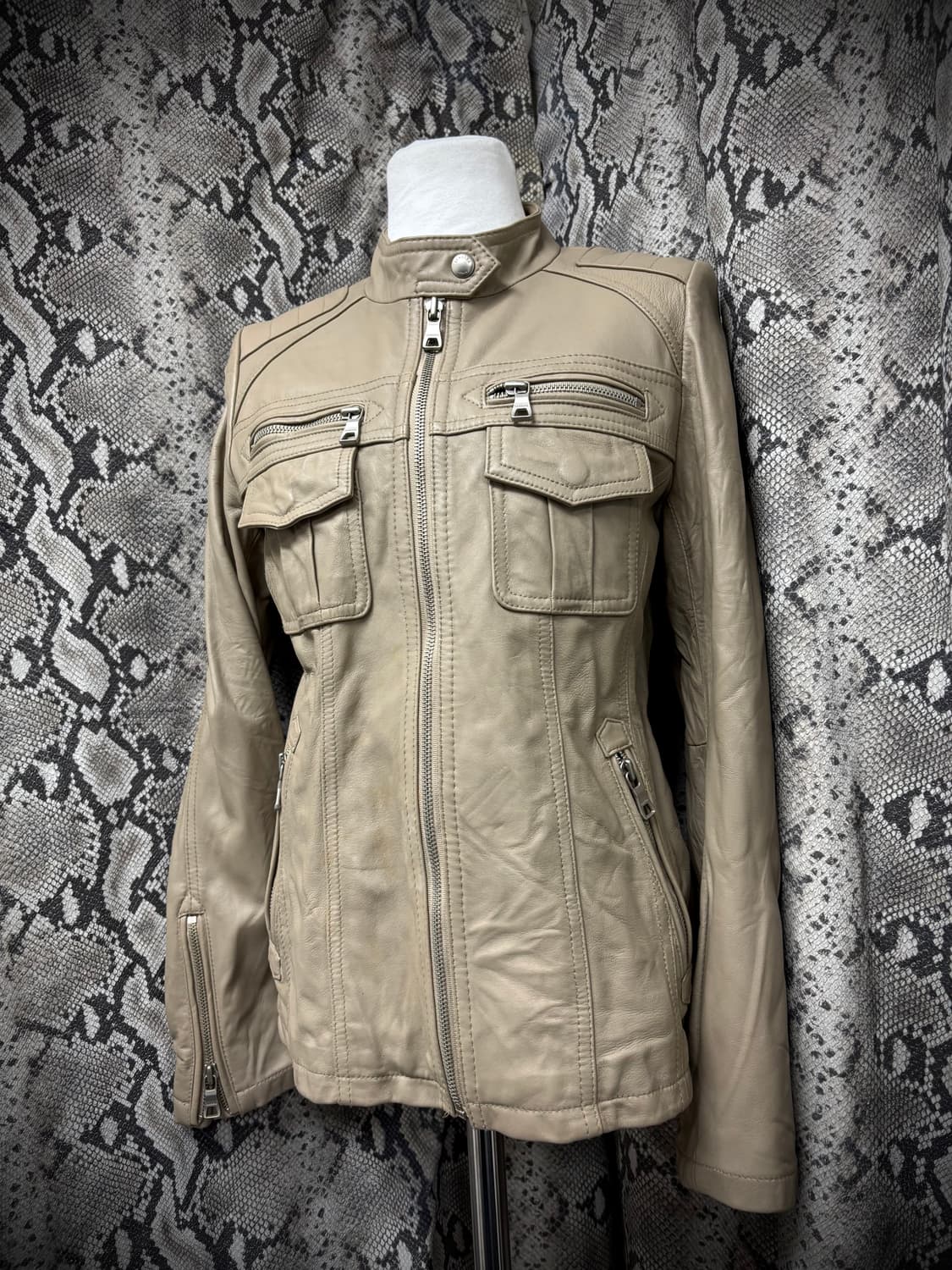  00‘s Drum Dyed Lamb Skin Utility Beige  상품이미지1