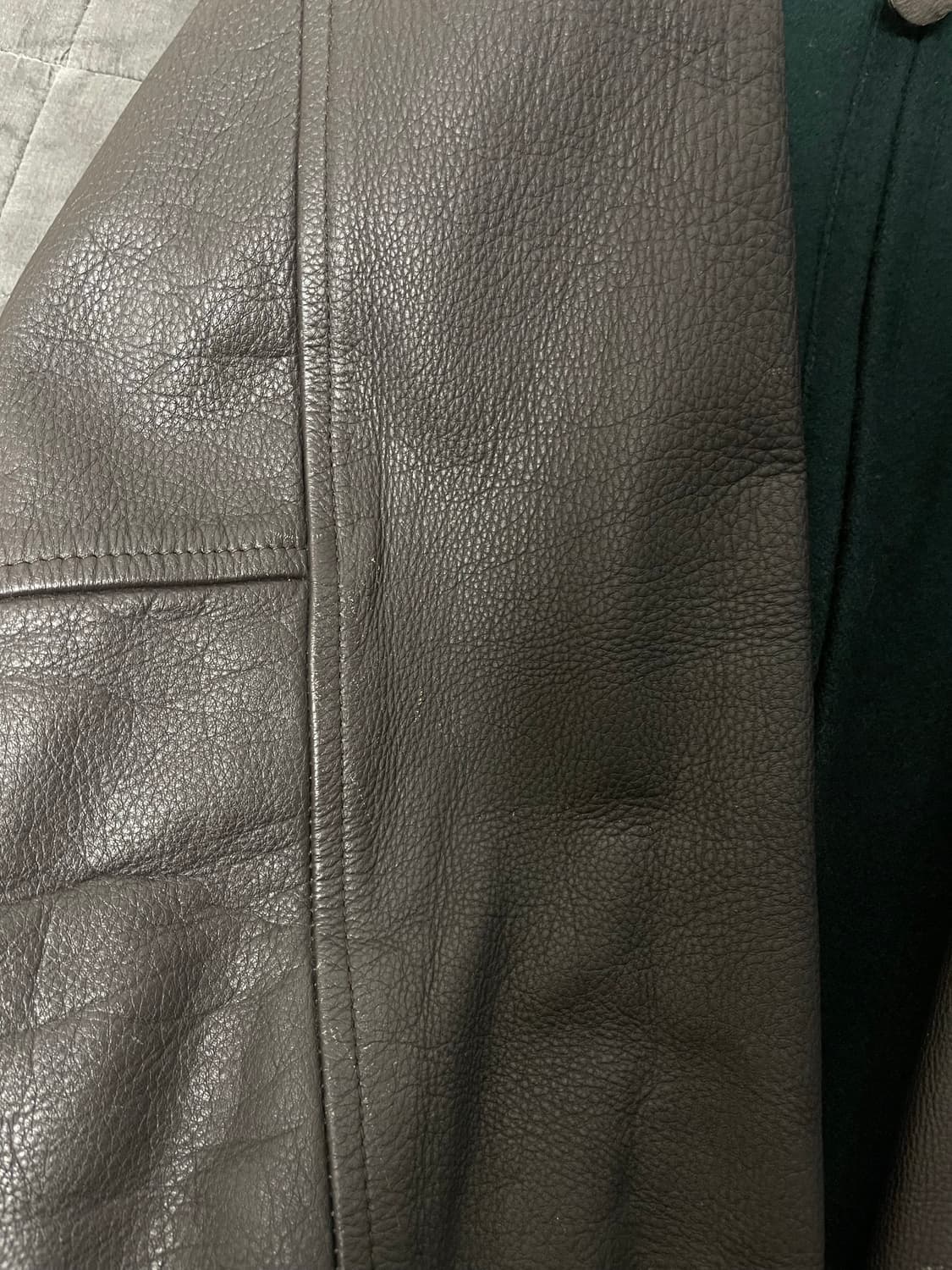 빈티지 레더 바시티 자켓 상품이미지6