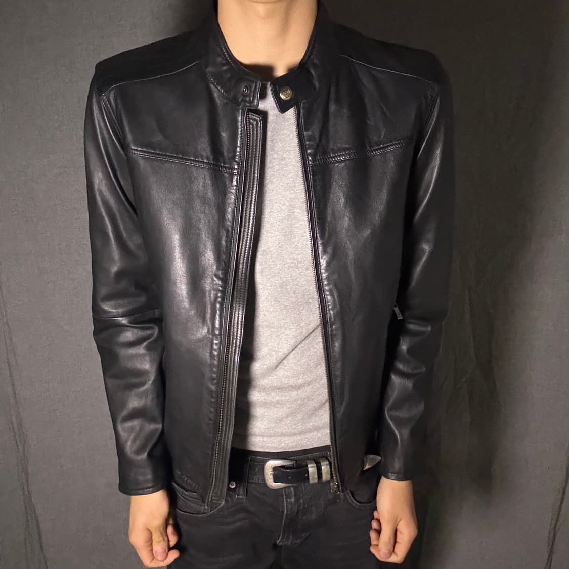 lamb skin leather jacket 상품이미지2