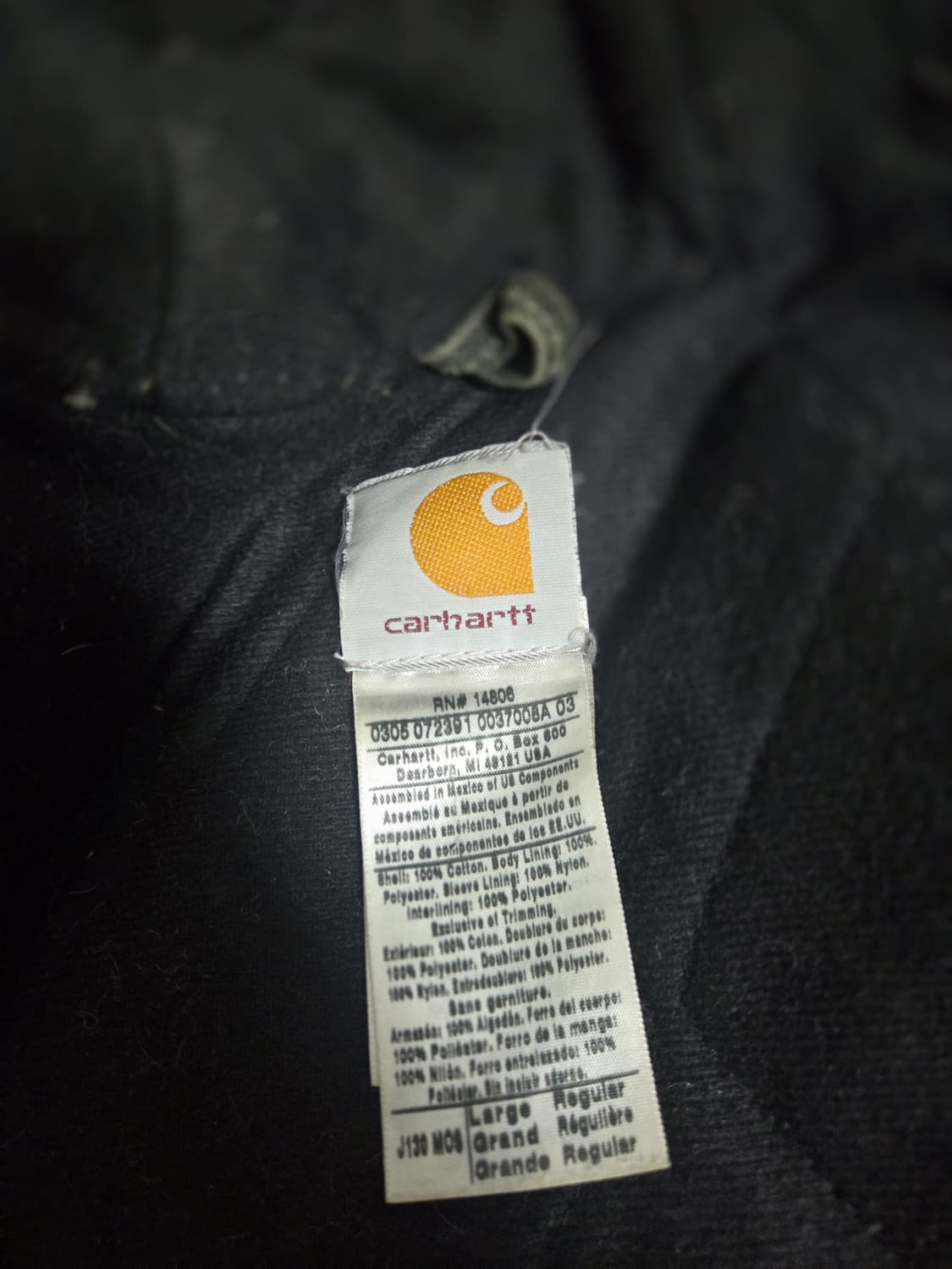 칼하트 j130 mos L 판매 합니다 상품이미지4