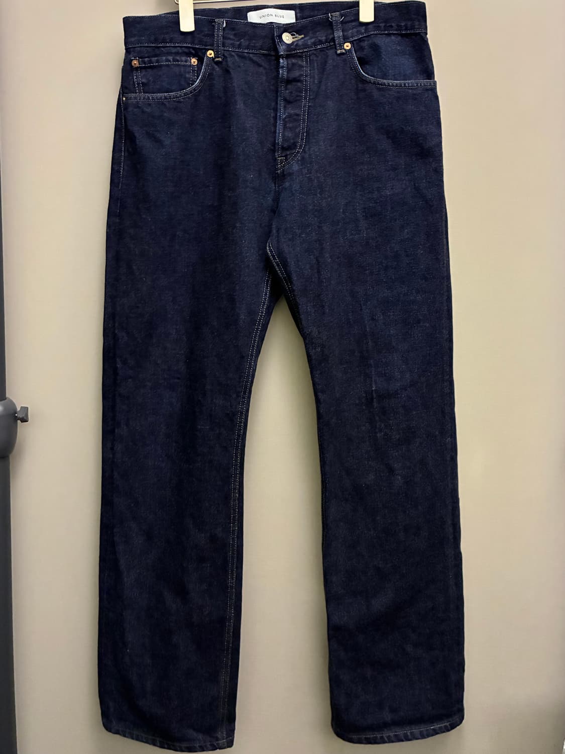 (32~33)유니온블루 5포켓 원워시 셀비지 데님 청바지 스트레이트핏 상품이미지8