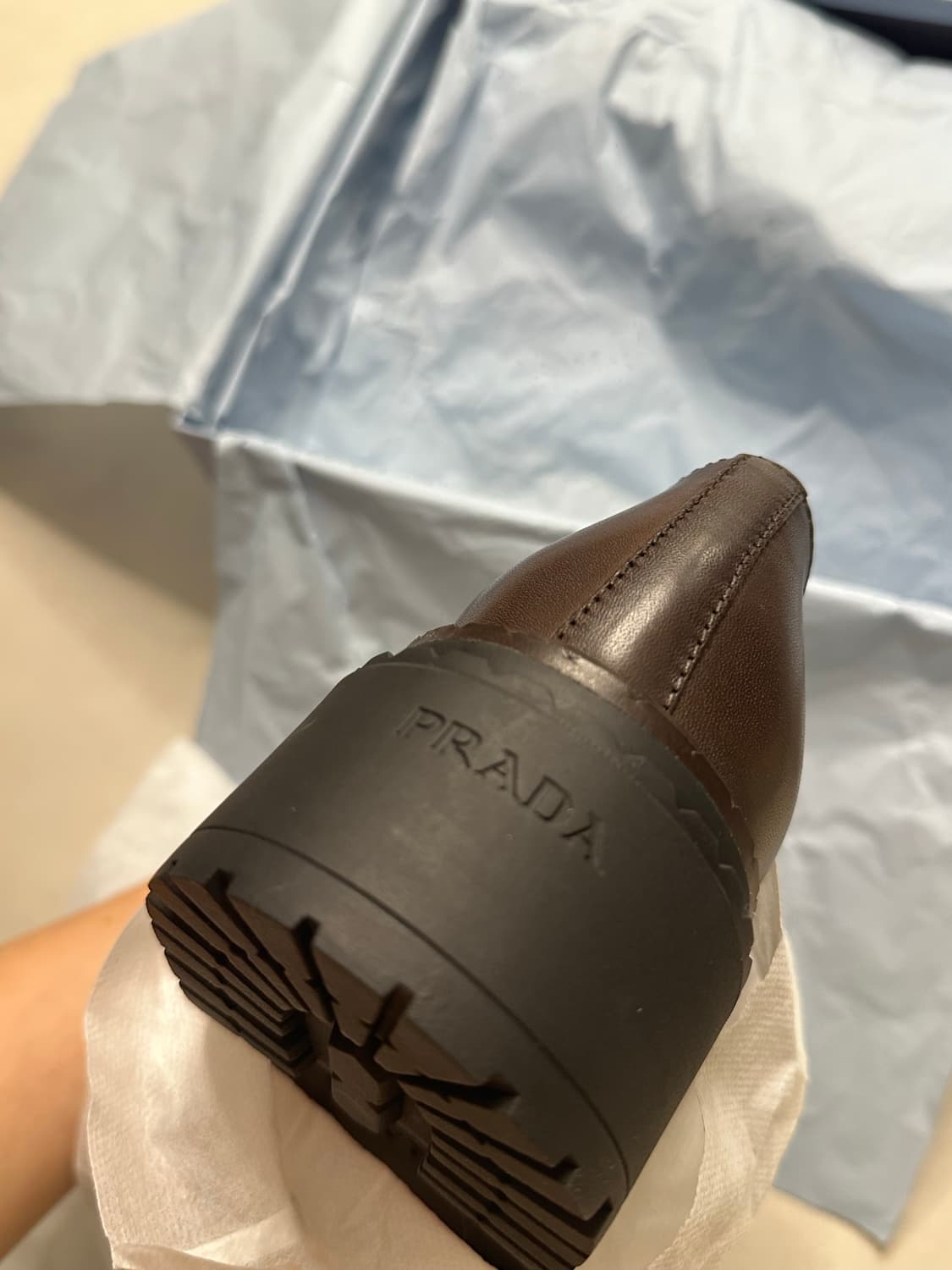 프라다 로퍼 다크초코 37 상품이미지4