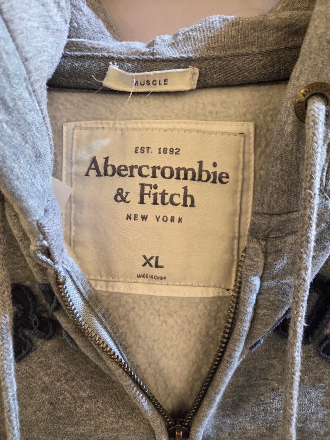 아베크롬비 그레이 오버핏 후드집업 상품이미지5