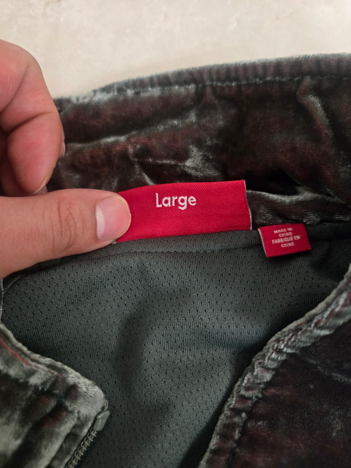 슈프림 크러쉬드 벨벳 자켓 L 상품이미지2