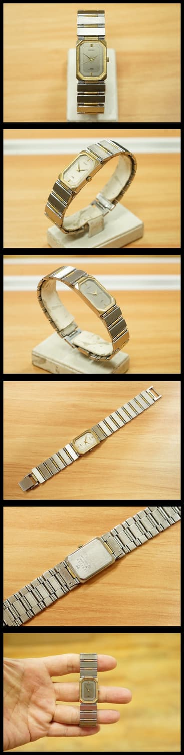 80s 세이코 arc 탱크 프레임 콤비 쿼츠 시계 상품이미지2