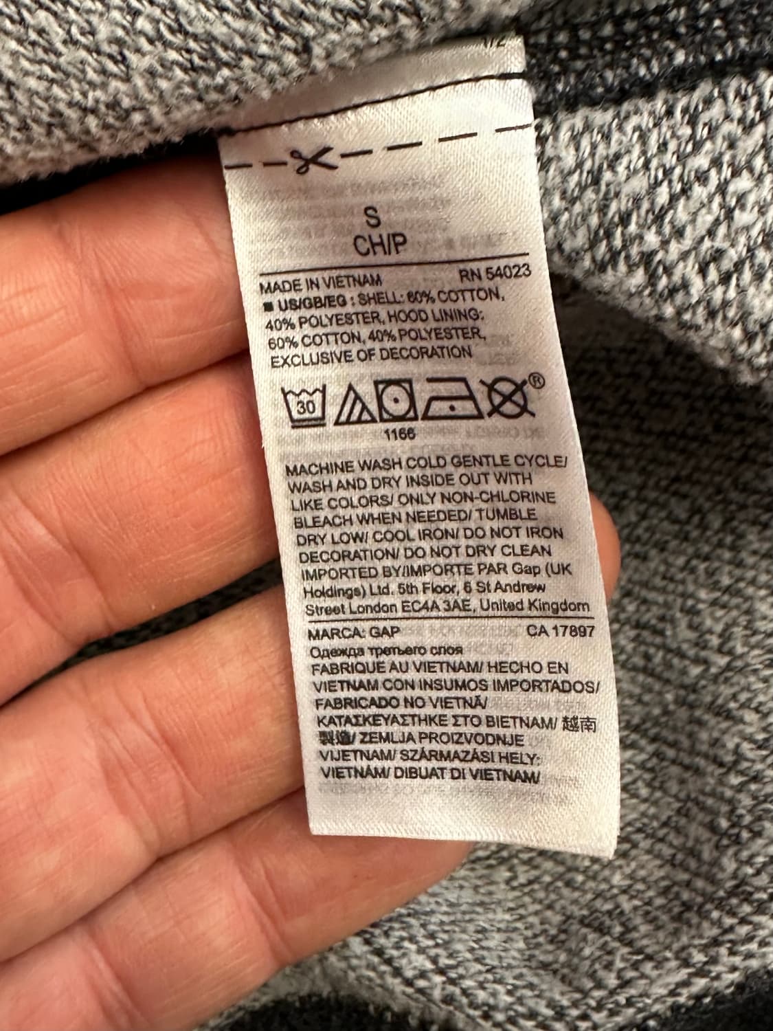 GAP 갭 후드집업 S  상품이미지4