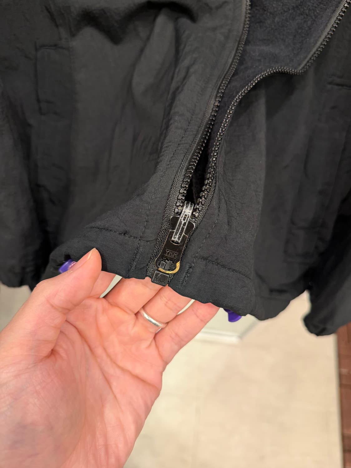 90s Columbia 컬럼비아 나일론 플리스 집업 자켓 상품이미지4