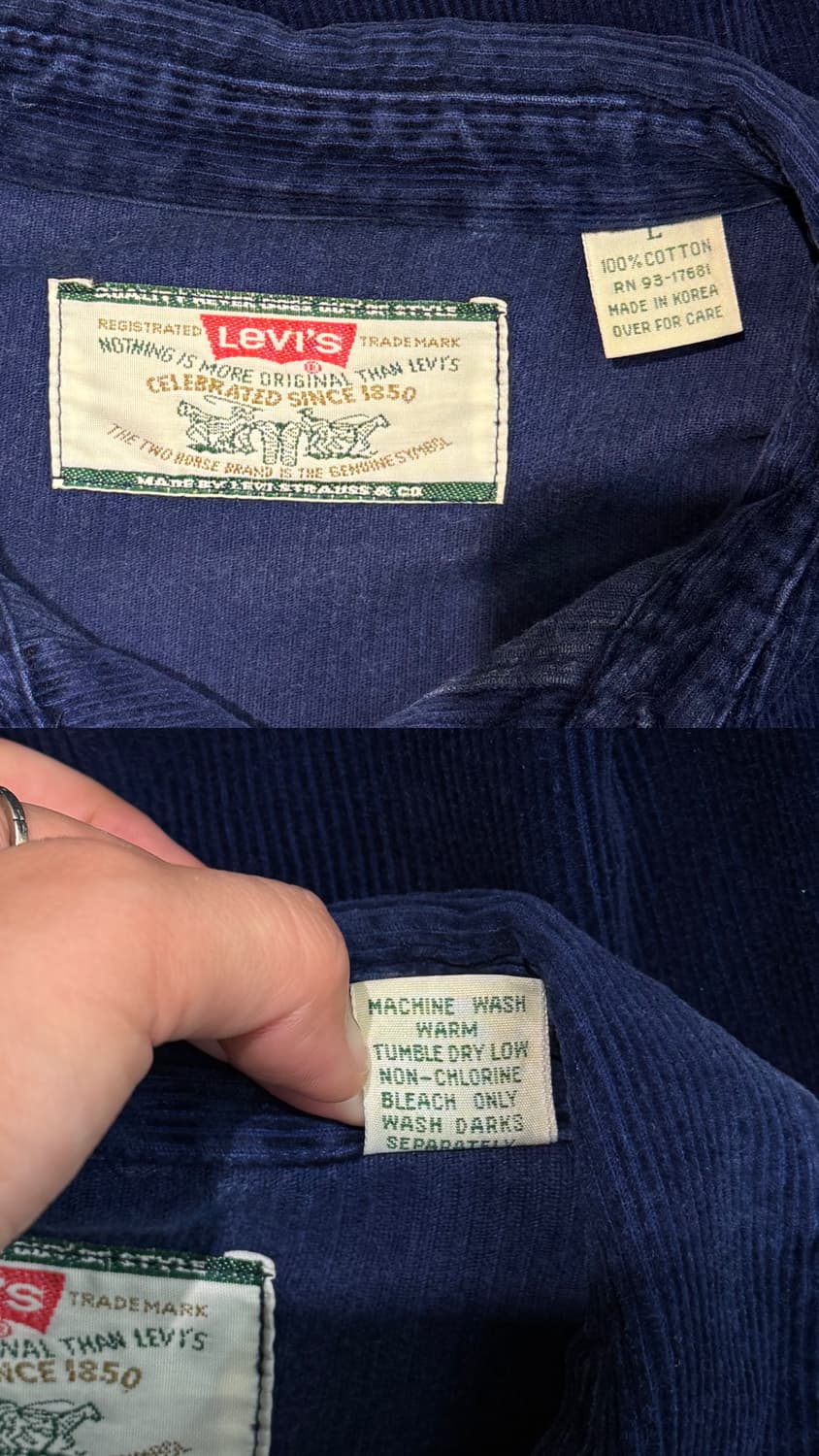 리바이스 코듀로이 워크셔츠 상품이미지10