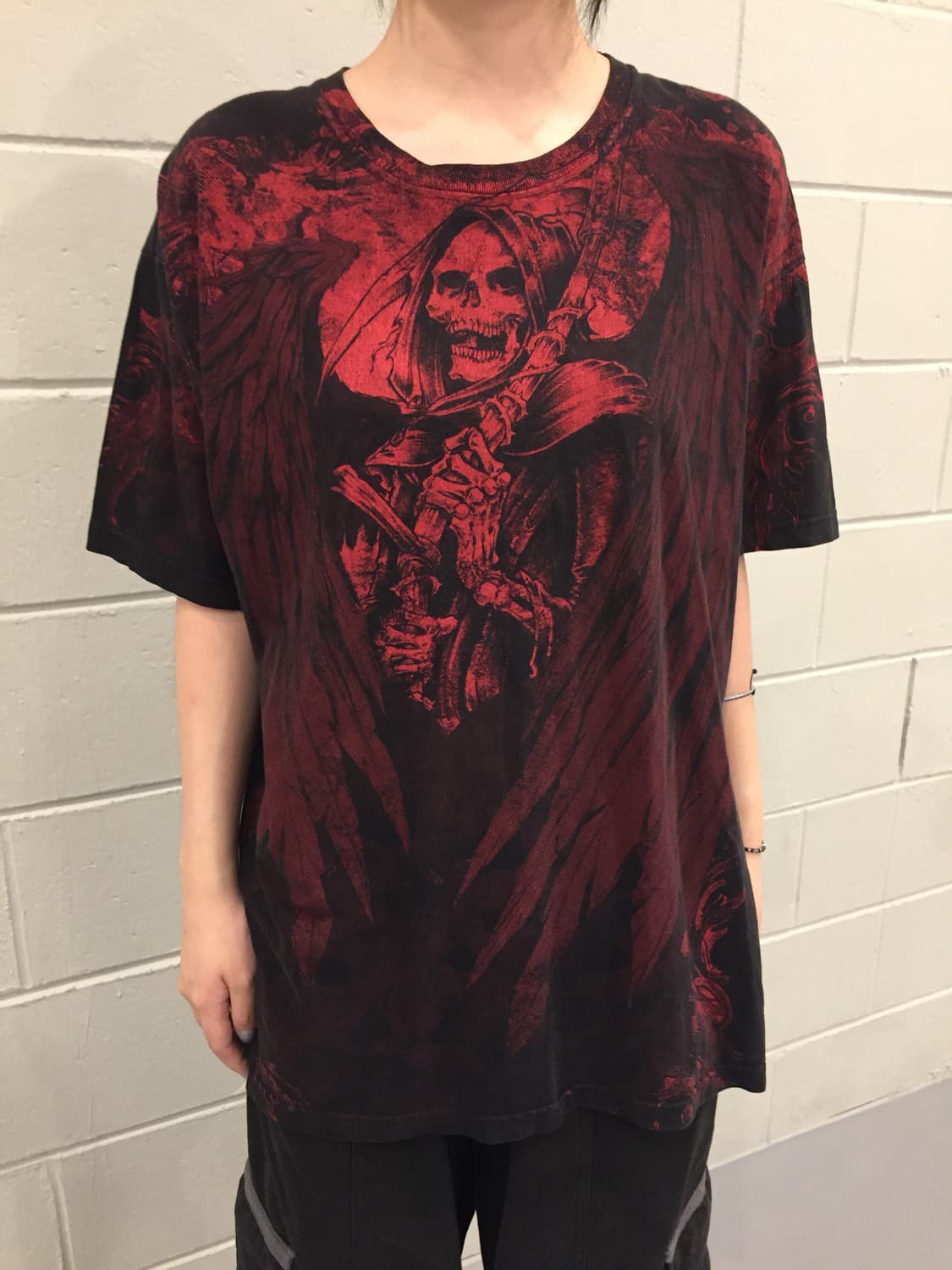 Gothic Skull Grim Reaper T-Shirt 상품이미지3