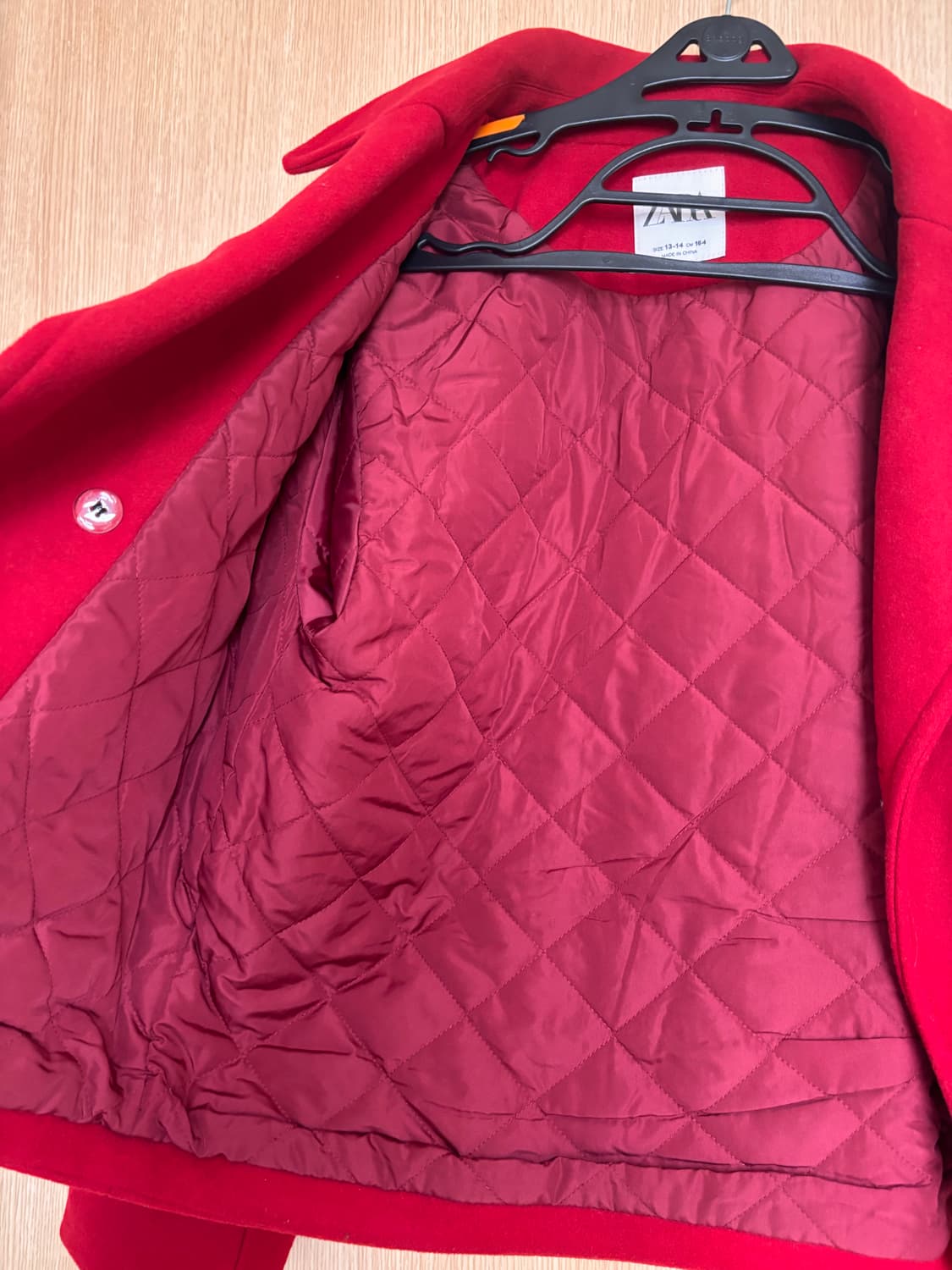 자라 레드 더블 코트 상품이미지4