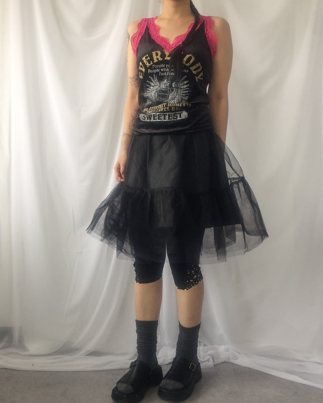 Lace trimming velvet sleeveless 상품이미지8