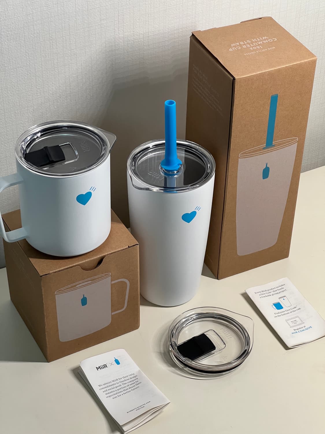 블루보틀 x 휴먼메이드 콜라보 커뮤터 컵 텀블러 머그컵 세트 판매  상품이미지2