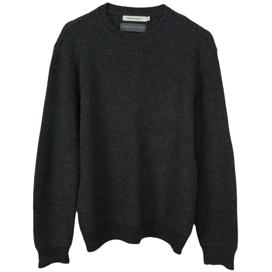 [시리즈] 와플 크루넥 니트 챠콜 M19500 상품이미지2