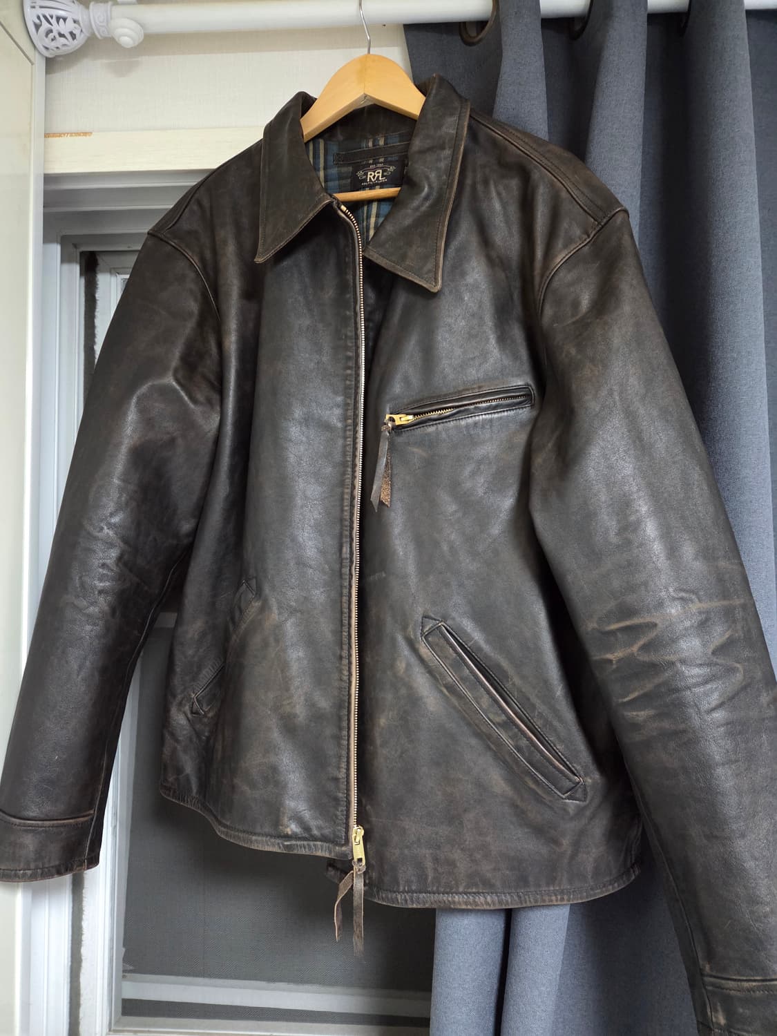 Rrl 더블알엘 뉴스보이 가죽자켓 xxl 상품이미지1