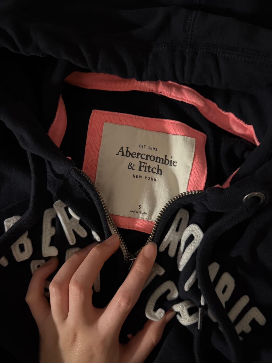 아베크롬비 후드집업 S사이즈 딱붙핏 상품이미지2