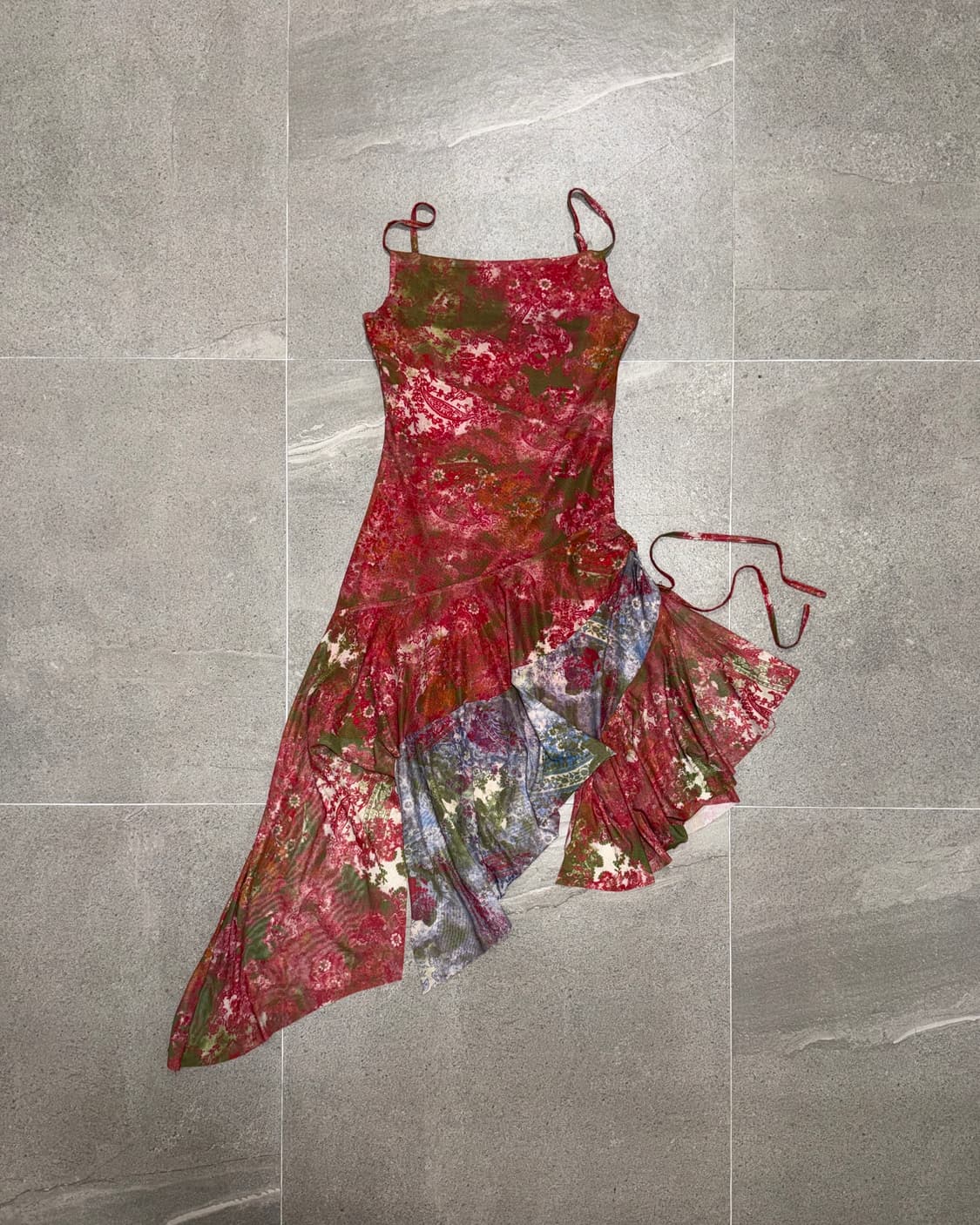 Abstract bohemian mesh asymmetrical ops 상품이미지1