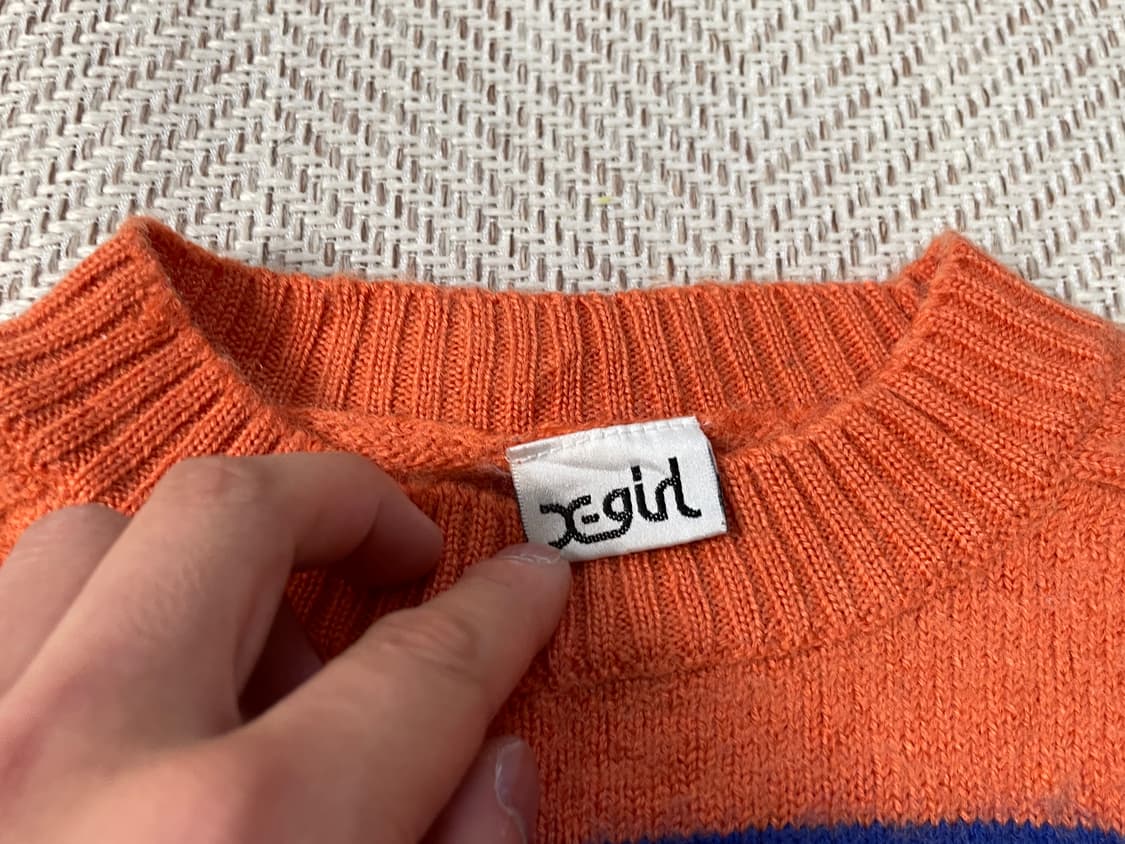 Xgirl 엑스걸 스트라이프 울 니트  J03378 상품이미지4