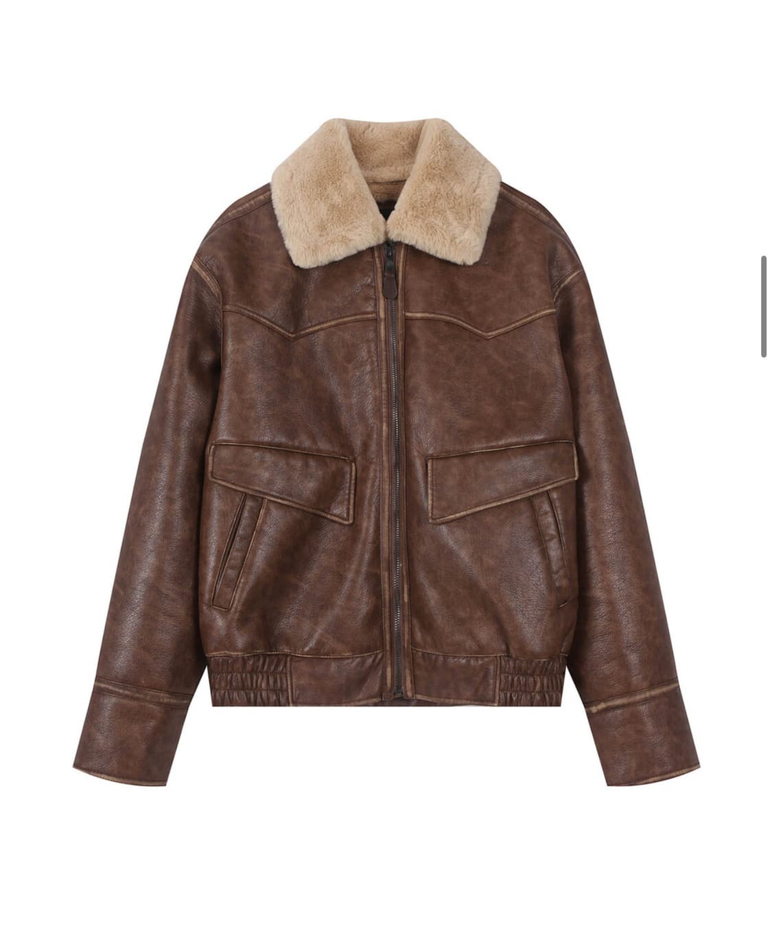 버커루 빈티지 레더 카라 무스탕 xl 새상품 상품이미지2