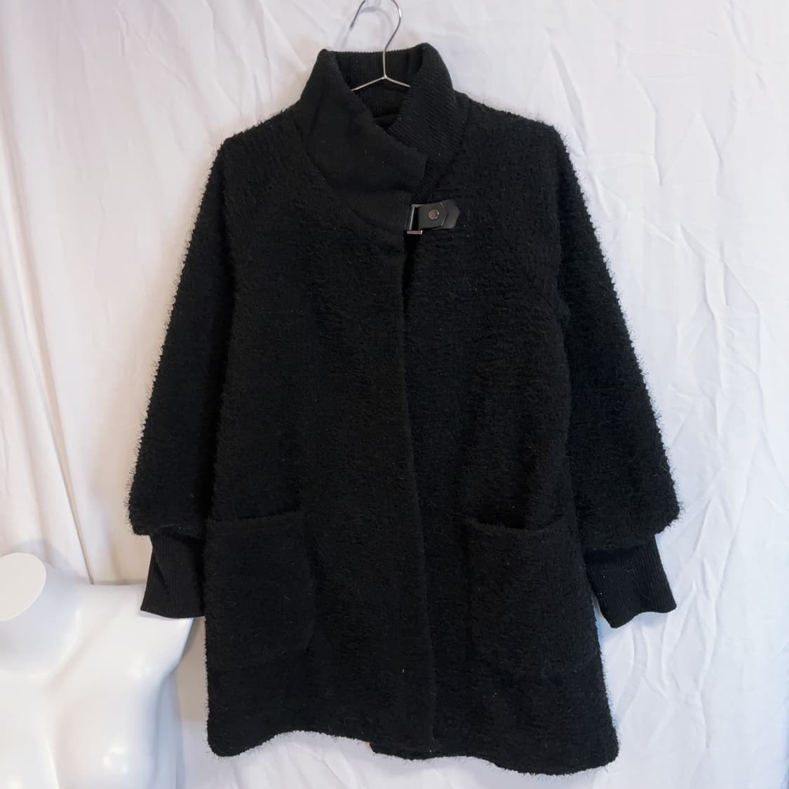 High-neck boucle coat 상품이미지3