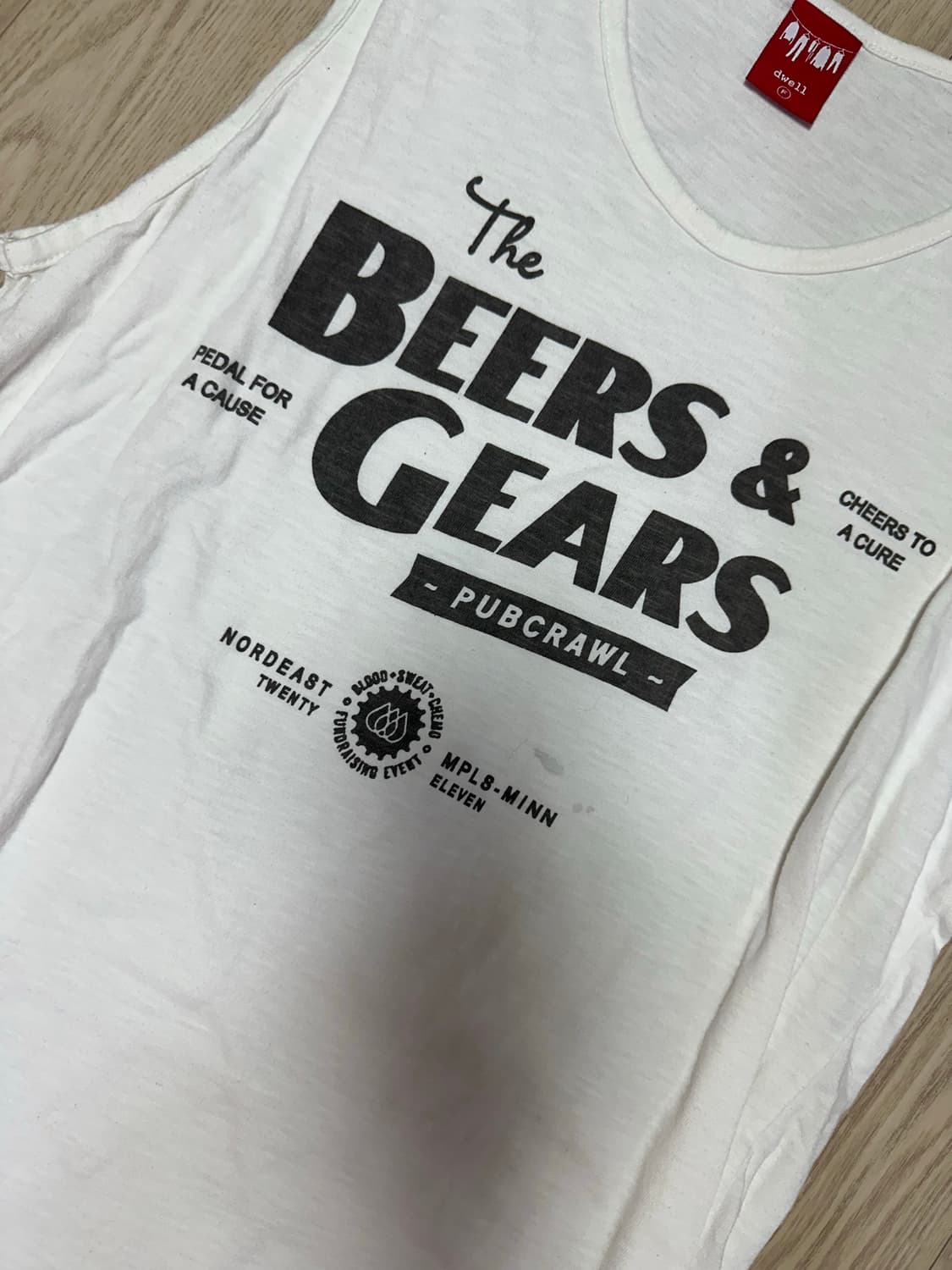 빈티지 BEERS & GEARS 프린트 롱 슬리브리스 상품이미지1