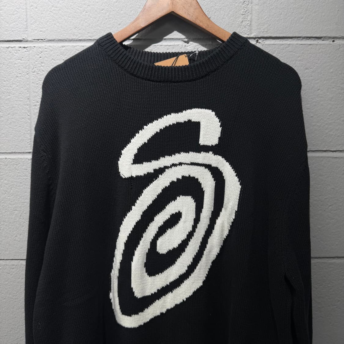 스투시 S컬리 니트 블랙 상품이미지2