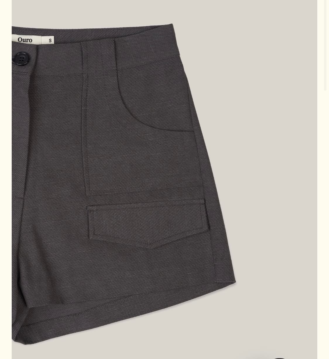 Ouro BUTTON POCKET SHORTS [ CHARCOAL ] 상품이미지3