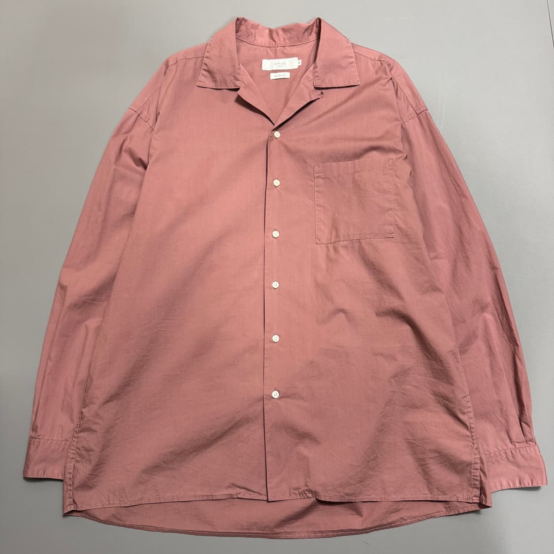 빔즈(B:MING by BEAMS) 인디핑크 코튼 오픈칼라 와이드 셔츠 상품이미지5