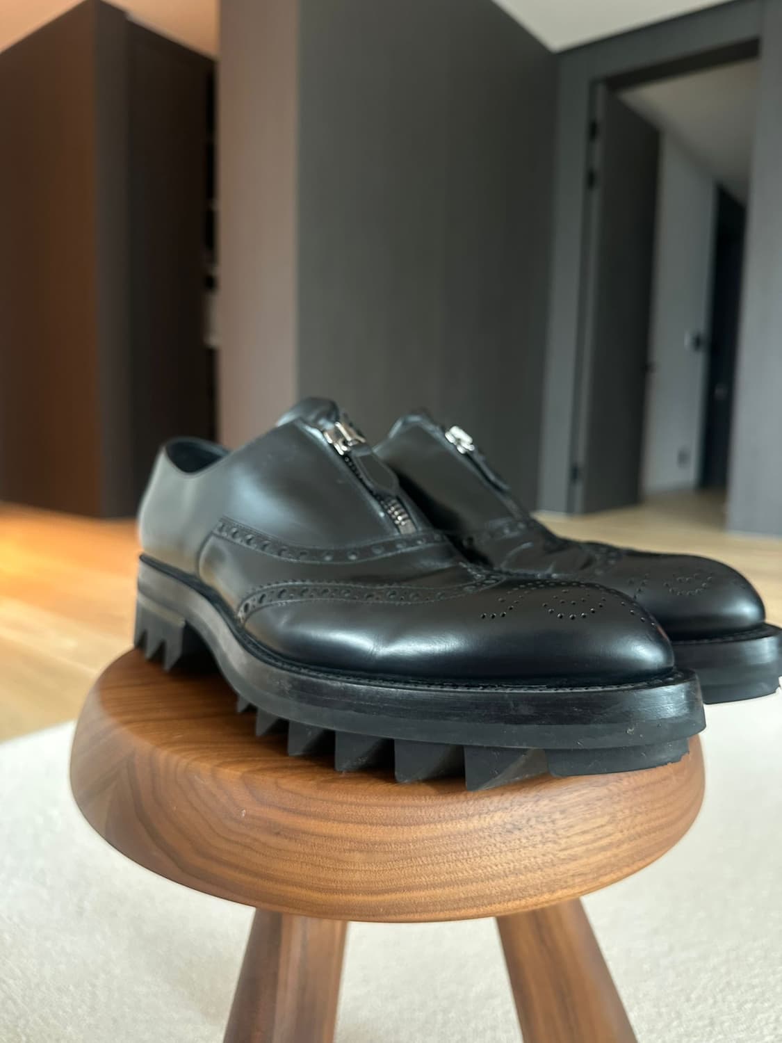 PRADA 13F/W BROGUE OXFORD ZIPPER SHOES 상품이미지1
