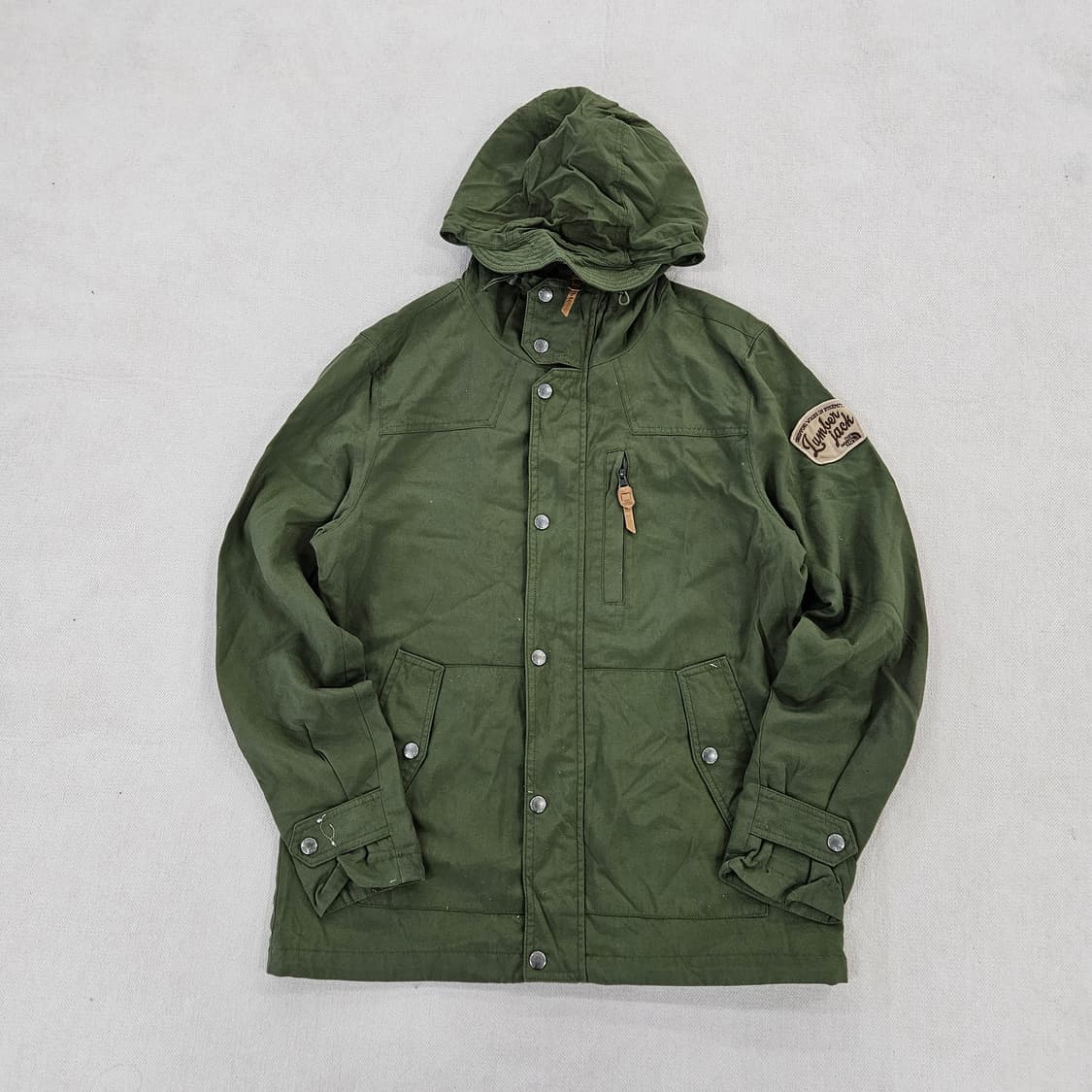 [100(L)] 노스페이스 카키색 후드 야상 자켓 0116 Y1 상품이미지2