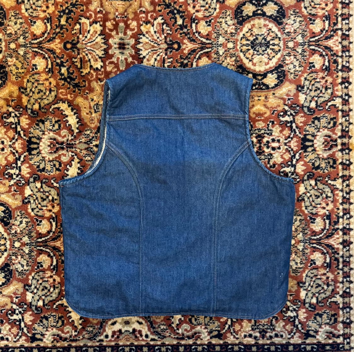 80s~90s 빈티지 랭글러 데님 쉐르파 베스트 "XL" (431) 상품이미지3