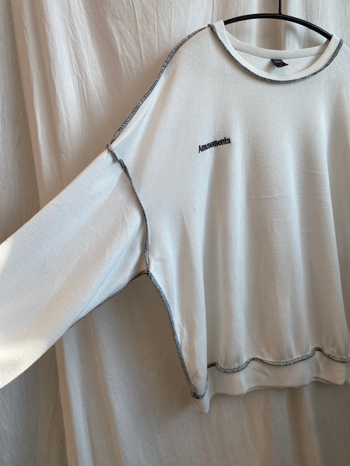 DAZY 화이트 오버핏 티셔츠(F) 상품이미지5